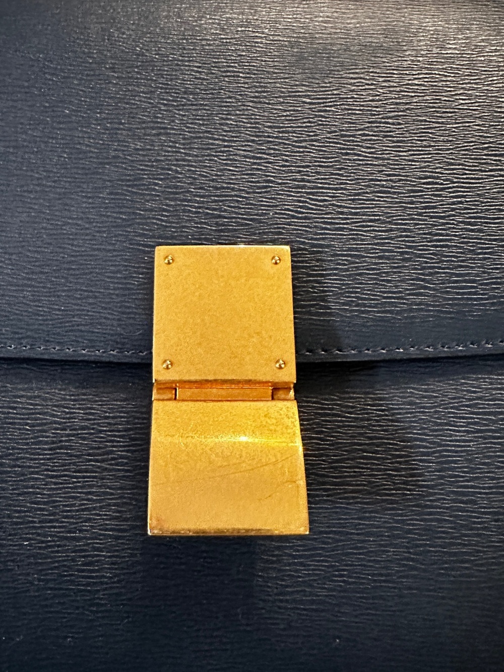 Celine Classic Box Medium Shoulder Leather Bag in Blue - Picture 10 of 16